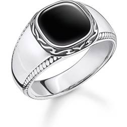 Thomas Sabo Bague noir noir TR2387-027-11-56 noir/argenté