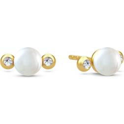 Julie Sandlau Perla Ohrringe 22 kt - Silber Vergoldet