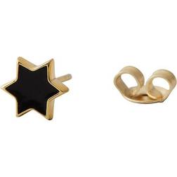 Design Letters Earring Stud - Enamel Star