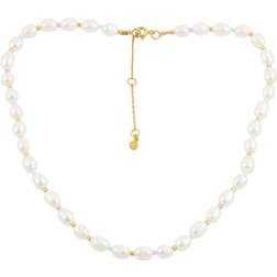 Hultquist Hultquist Pastel pearl Halskæde forgyldt