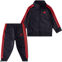 Adidas Infant Track Logo Jacket & Joggers Set - Black Red