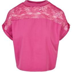 Urban Classics Short Oversized Lace Tee - Bright Violet