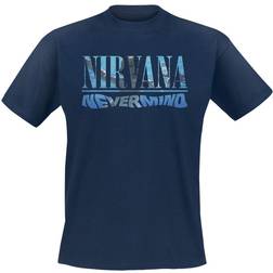 Nevermind Back Print Tee - Navy Blue