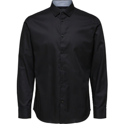 Selected New-mark Manches Longues Slim - Blanc