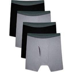 Fruit of the Loom Mens 4pk. Boxer Briefs Black/Grey