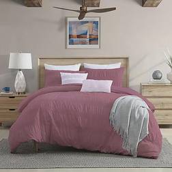 Swift Home Moselle Ruched Waffle Duvet Cover Pink (264.16x233.68cm)