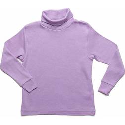 Leveret Cotton Classic Turtleneck Shirts - Purple