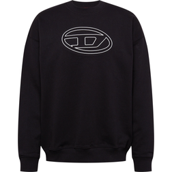 Diesel Double Destroyed Logo Sweatshirt - Schwarz