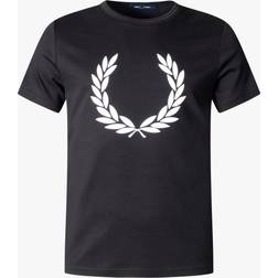 Fred Perry Flock Laurel Wreath Tee - Vit