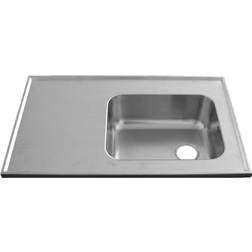 Purus Køkkenbord med vask 1800x500/400x200, rustfri/syrefast stål