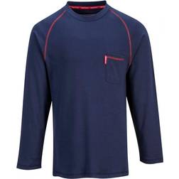 Portwest Bizflame Crew Neck T-Shirt Colour: Navy