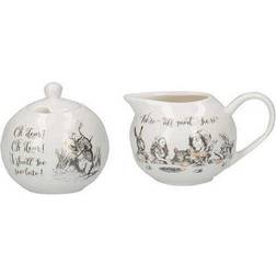 Alice In Wonderland Sugar & Creamer Azucarero