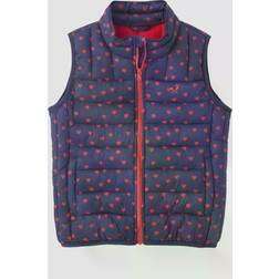 Crew Clothing Kids' Heart Lightweight Zipped Gilet, Dark