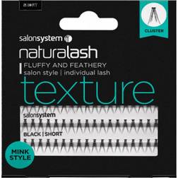 Salon System Texture Individual Lashes Mink Black Short