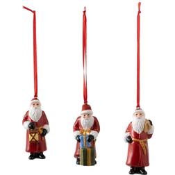 Villeroy & Boch Nostalgic Ornaments Set Santa Claus, 8 x 3.5 cm Weihnachtsbaumschmuck