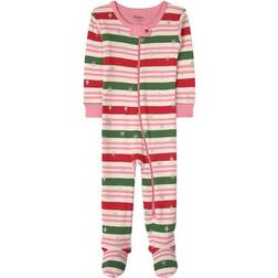 Hatley Holiday Lights Candy Stripes och Tall Familj Pyjamas Set - Infant Footie