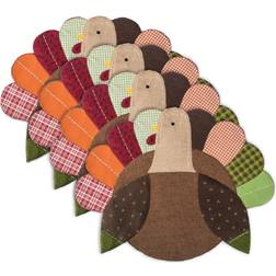 Design Imports Embroidered Turkey Placemat Set Place Mat