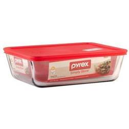 Pyrex 11-cup Rectangular Food Storage Container with Red Lid Food Container