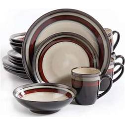 Gibson Elite Lewisville 16-Piece Dinnerware Set, Red Dinner Set