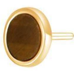 Nordahl Andersen Tiger's Eye Earrings - Gold/Brown