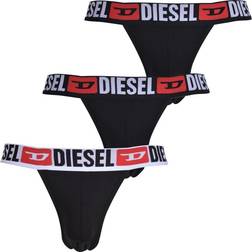 Diesel Jeans Red Logo Jockstraps 3-pack - Black