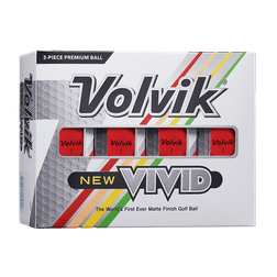 Volvik 2020 Vivid 3 Piece Golf Balls Matte Red 12 Pack