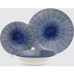 Godinger Laura Blue 12-Piece Dinnerware Set BLUE Dinner Set 12pcs