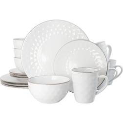 Elama 16-piece Dinnerware Set Medici Pearl Dinner Set