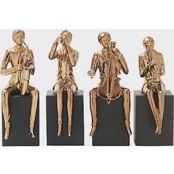 Ridge Road Décor Modern Musician Porcelain Sculpture Set Figurine 4