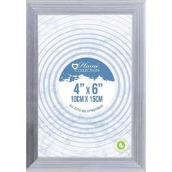 The Home Fusion Company Silver Modern Photo Picture Frame 6x4 5x7 8x6 10x8 A4 Certificate/6" x 4" Photo Frame