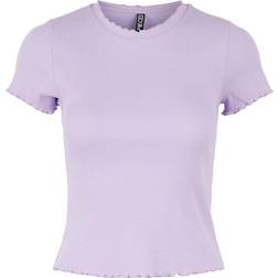 Pieces Milla Ss Short Tee - Lavendula