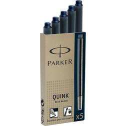 Parker Ink Cartridge Quink Blue-Black (5) 1-blister