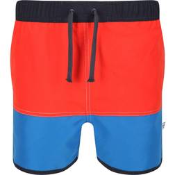 Regatta Kid's Sergio Swim Shorts - Fiery Red/Imperial Blue (RKM024_MWI)