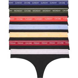 Calvin Klein One Cotton 7-pack Thong - Black