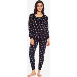 Leveret Womens Skeleton Cotton Pajama Set