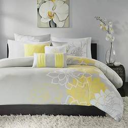 Madison Park Lola Duvet Cover Gray, Yellow (264.16x233.68)