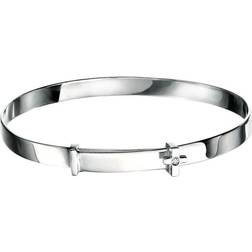 D For Diamond Cross Baby Bangle - Silver/Diamond