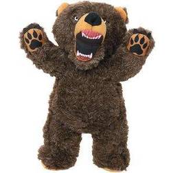 Mighty Angry Animals Bear-Durable Squeaky Plush Dog Toy