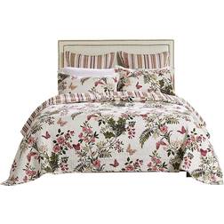 Greenland Home Fashions Butterflies Quilts White (223.52x172.72)