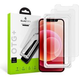 ExpressVaruhuset GLASTIFY iPhone 12 12 Pro Skærmbeskyttelse 2 Pack m. Installations Ramme Case Friendly Gennemsigtig