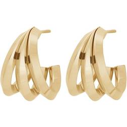 Edblad Aralia Triple Creoles M Earrings - Gold
