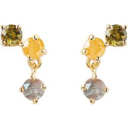 Pdpaola Juno Earrings - Gold/Multicolour