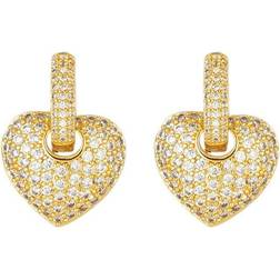 Eye Candy LA Los Angeles The Luxe Collection CZ Golden Hearts Earrings