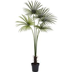 Nearly Natural 7-foot Artificial Fan Palm Tree, Green Figurine