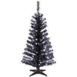 National Tree Company 4ft Tinsel Artificial Pencil with Lights Christmas Tree 121.9cm