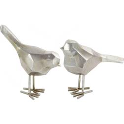 CosmoLiving by Cosmopolitan Gray Farmhouse Polystone Bird Sculpture Set Michaels Gray