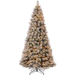 GlitzHome Snow Flocked Spruce Christmas Tree 108"