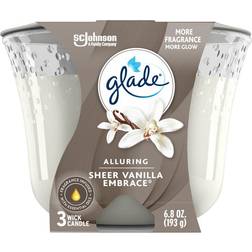 Glade 6.8 oz. 3-Wick Sheer Vanilla Embrace Scented