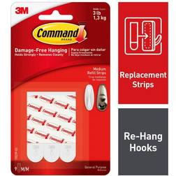 Command Medium Refill Colgador de Cuadros 9pcs