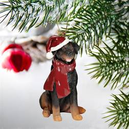 Design Toscano Rottweiler Holiday Dog Ornament Sculpture Figurine